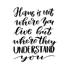 Typographic print poster. T shirt hand lettered calligraphic design.