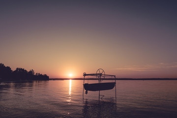 Boat and Sunset on georgian bay