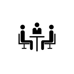 a business meeting icon. Element of finance for mobile concept and web apps. Illustration icon for website design and development, app development. Premium icon