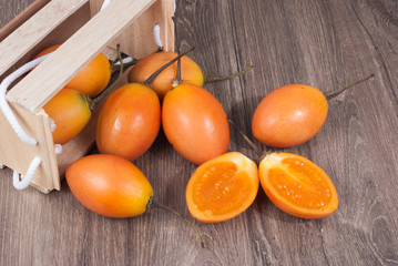 Delicious fruit tree tomato Tamarillo.