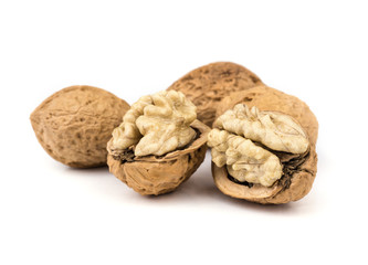 Dried walnuts fruit.