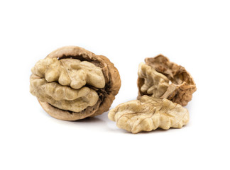 Dried walnuts fruit.