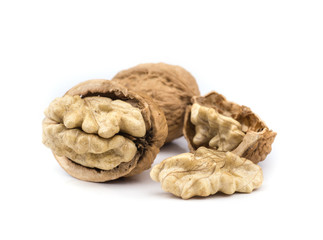 Dried walnuts fruit.