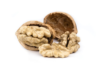 Dried walnuts fruit.