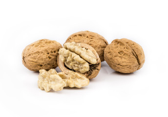 Dried walnuts fruit.