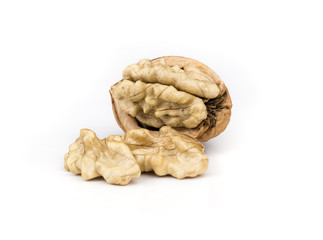 Dried walnuts fruit.