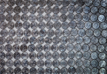 Moedas antigas do Brasil.