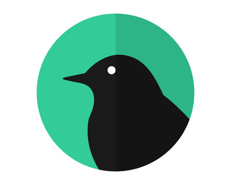 black crow icon image vector icon logo silhouette