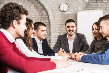 Young businessteam working together