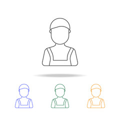 worker avatar on the white background. multicoloured icons. Element of profession avatar of for mobile concept and web apps. Thin line  icon for website design and development