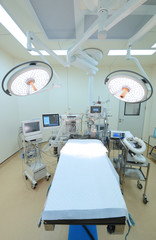 equipment and medical devices in modern operating room