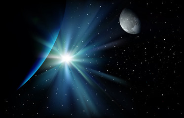 abstract space background with stars