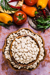 Large white dry beans