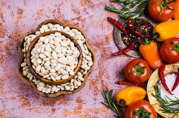 Large white dry beans