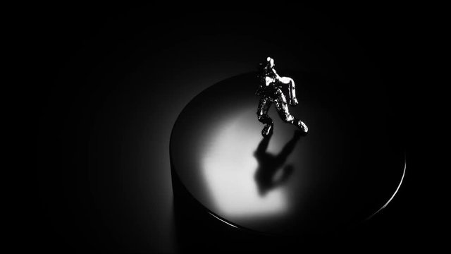 Abstract liquid metal / artificial intelligence dancing in frame. 