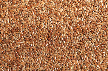 Brown flax seeds. Diet of a healthy diet.
