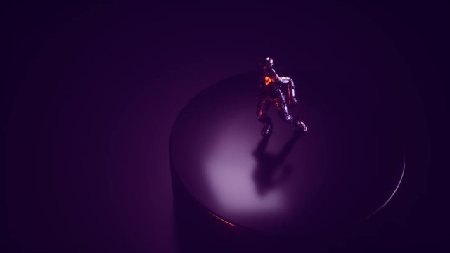Abstract liquid metal / artificial intelligence dancing in frame. 