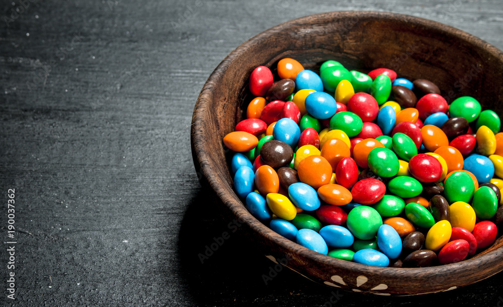 Canvas Prints Different baby sweets in bowls.