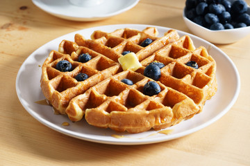 fresh baked waffle