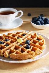 fresh baked waffle