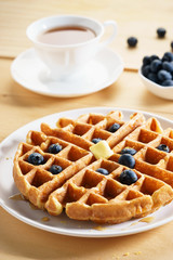 fresh baked waffle