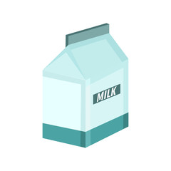 Milky Box Breakfast Vector Illustration Graphic