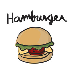 Illustration drawing style of food