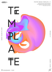 Modern abstract pattern, colorful fluid paint design. Trendy art background. Gradient futuristic shapes. Brochure label, layout flyer, poster, banner vector illustration.