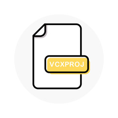 VCXPROJ file format, extension color line icon