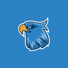 Eagle logo, flying hawk, falcon wing logo vector element