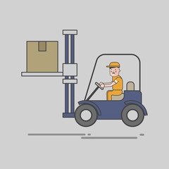 Illustration of logistics service vector set