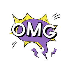 OMG word isolated on background