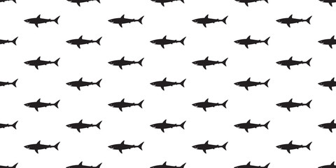 shark seamless pattern vector fish isolated ocean sea wallpaper background