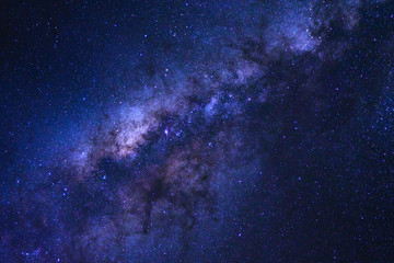 Starry night sky and milky way galaxy with stars and space dust in the universe