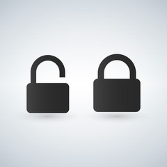 closed and open lock icons.