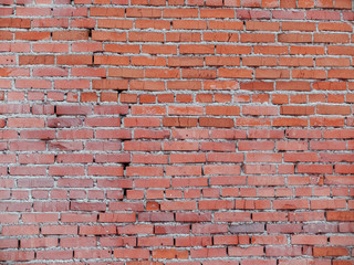 Old brick wall of red brick.