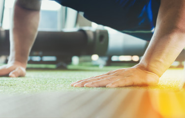 a man training fitness