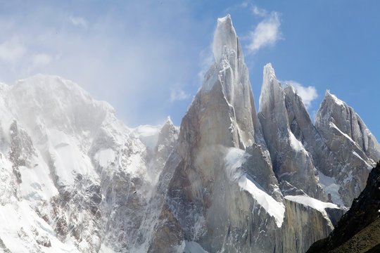 Cerro Torre Group at the Los Glaciares National Park, Argentina