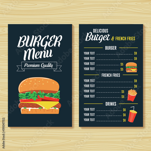 burger menu template stock image and royalty free vector files on