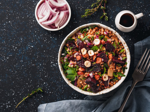 Warm Buckwheat And Beetroot Salad