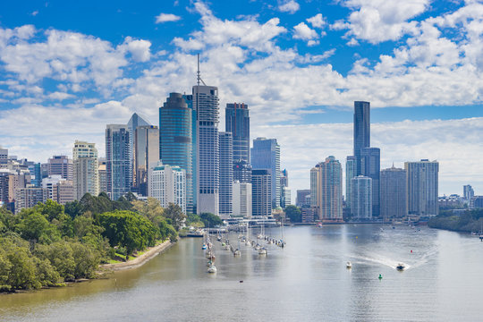 Brisbane CBD In Daytime