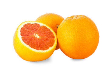 Orange fruit isolated on white