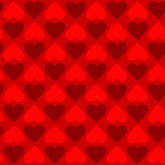 Fototapeta premium abstract red background with hearts. vector seamless pattern. valentines background. wedding background