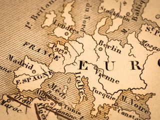 古い世界地図　ヨーロッパ