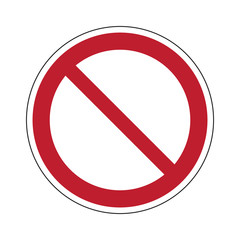 Prohibited sign Vector.