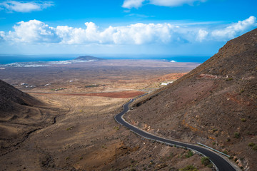 View from the Mirador de Femes in Lanzarote, Canary Islands, Spain