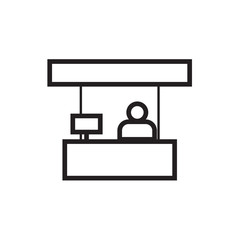 Sales booth icon Vector illustration, EPS10.