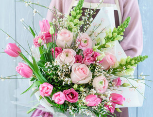 nice bouquet in the hands