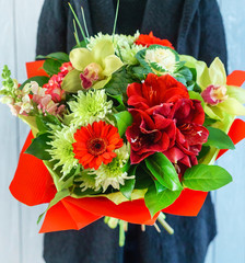 nice bouquet in the hands