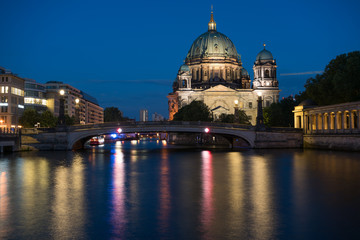 Fototapeta na wymiar Berlin Cathedral , Berliner Dom at night, Berlin ,Germany